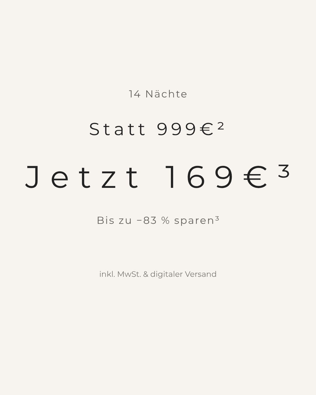 3 nights multi-hotel voucher for 2 people in a double room up to 5⭐