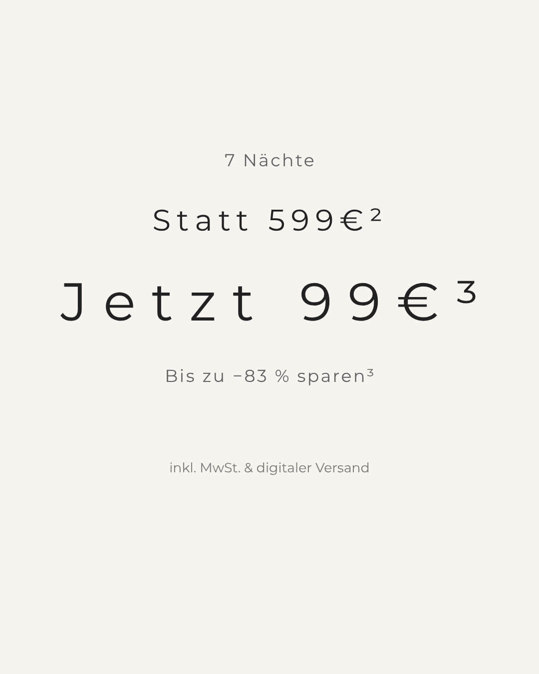 3 nights multi-hotel voucher for 2 people in a double room up to 5⭐