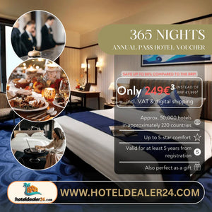 Digital Hotel Voucher – Annual Pass for 365 Nights for You & Your Family - hoteldealer24